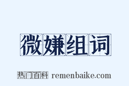 微嫌组词是什么意思的图片